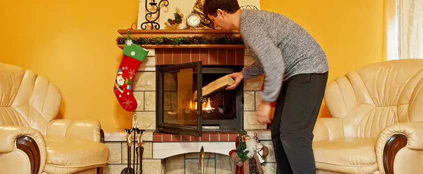 Rusted Metal Fireplace Restoration in Gahanna, Ohio